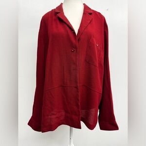 Women's Red Button Down Shirt